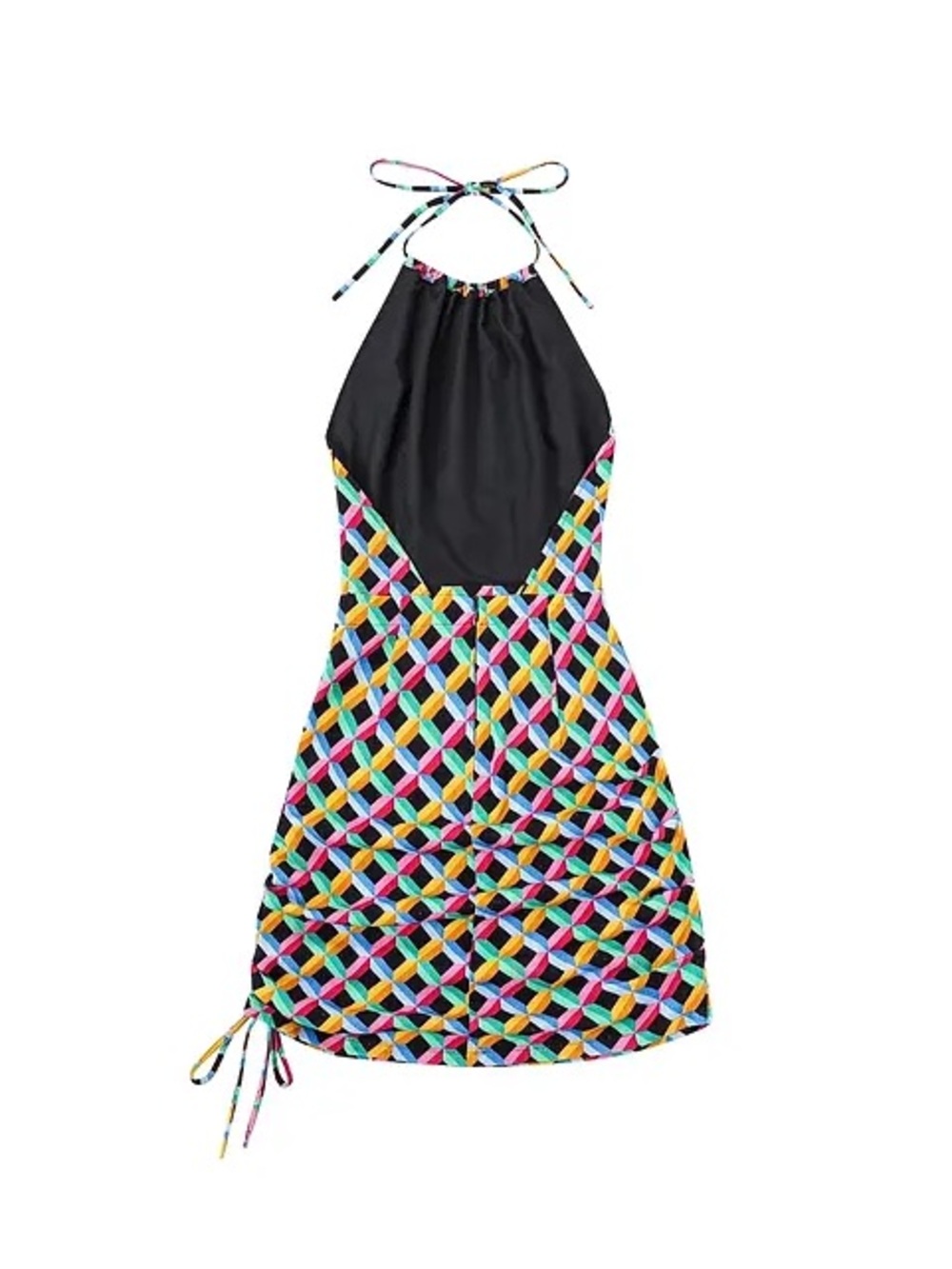 Fashion Brand Company Cinch Tie Halter Dress, Screensaver Print - Picture 2 of 8